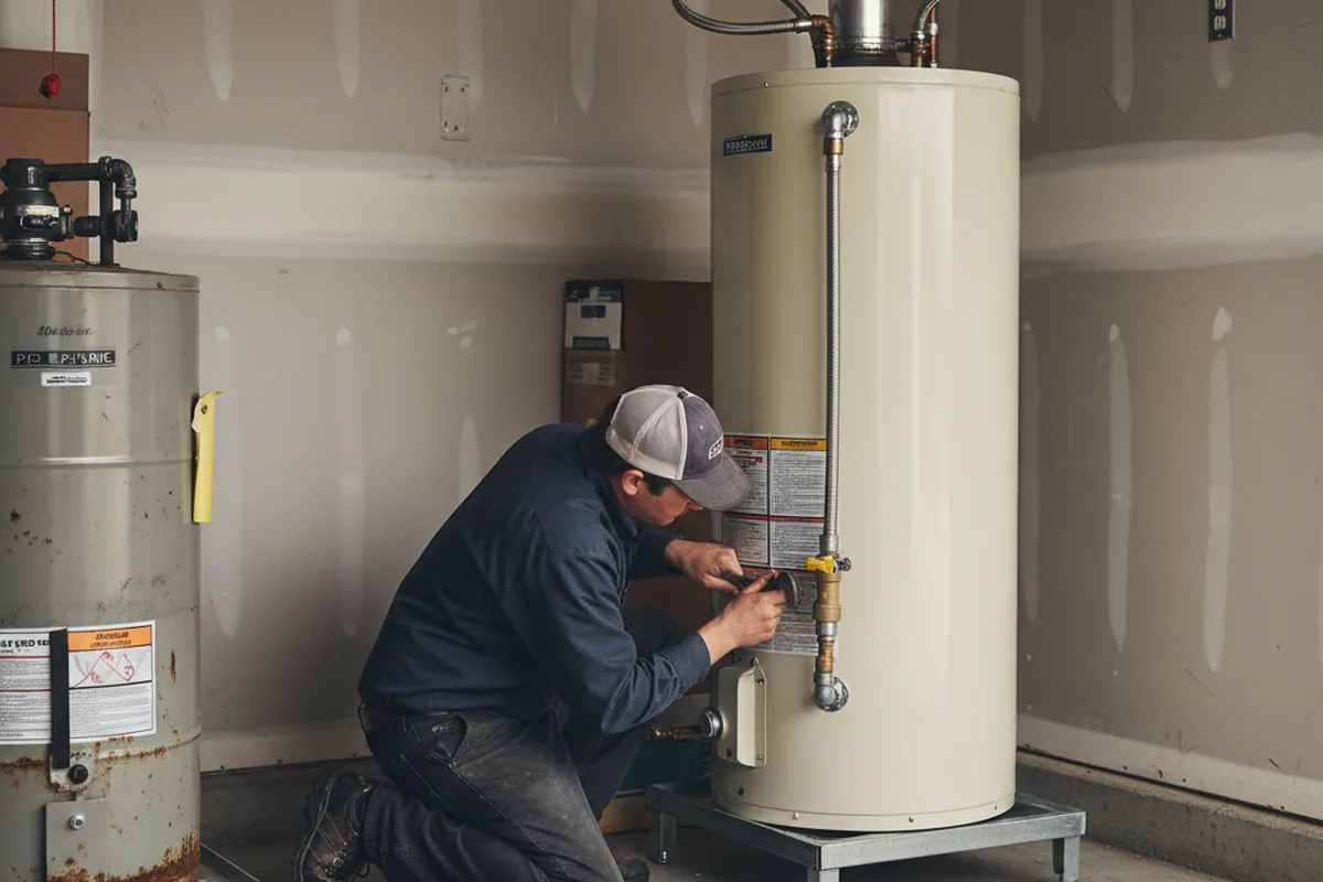 Water heater and shutoff valve replacement in Ranson
