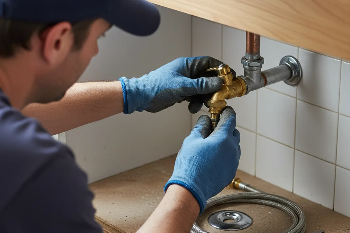 Shutoff valve and fitting work during Faucet and Fixture Repair in Ranson
